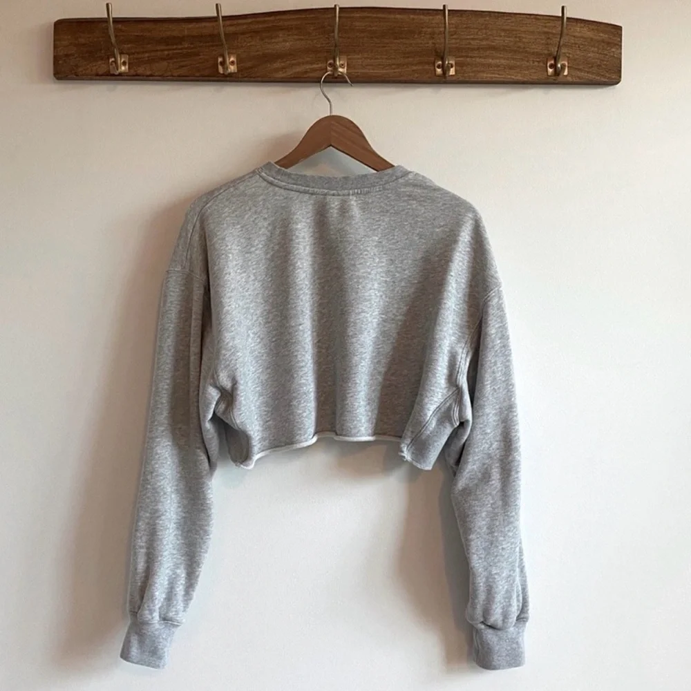 Aritzia Light Gray Cropped Top - Picture 3 of 3